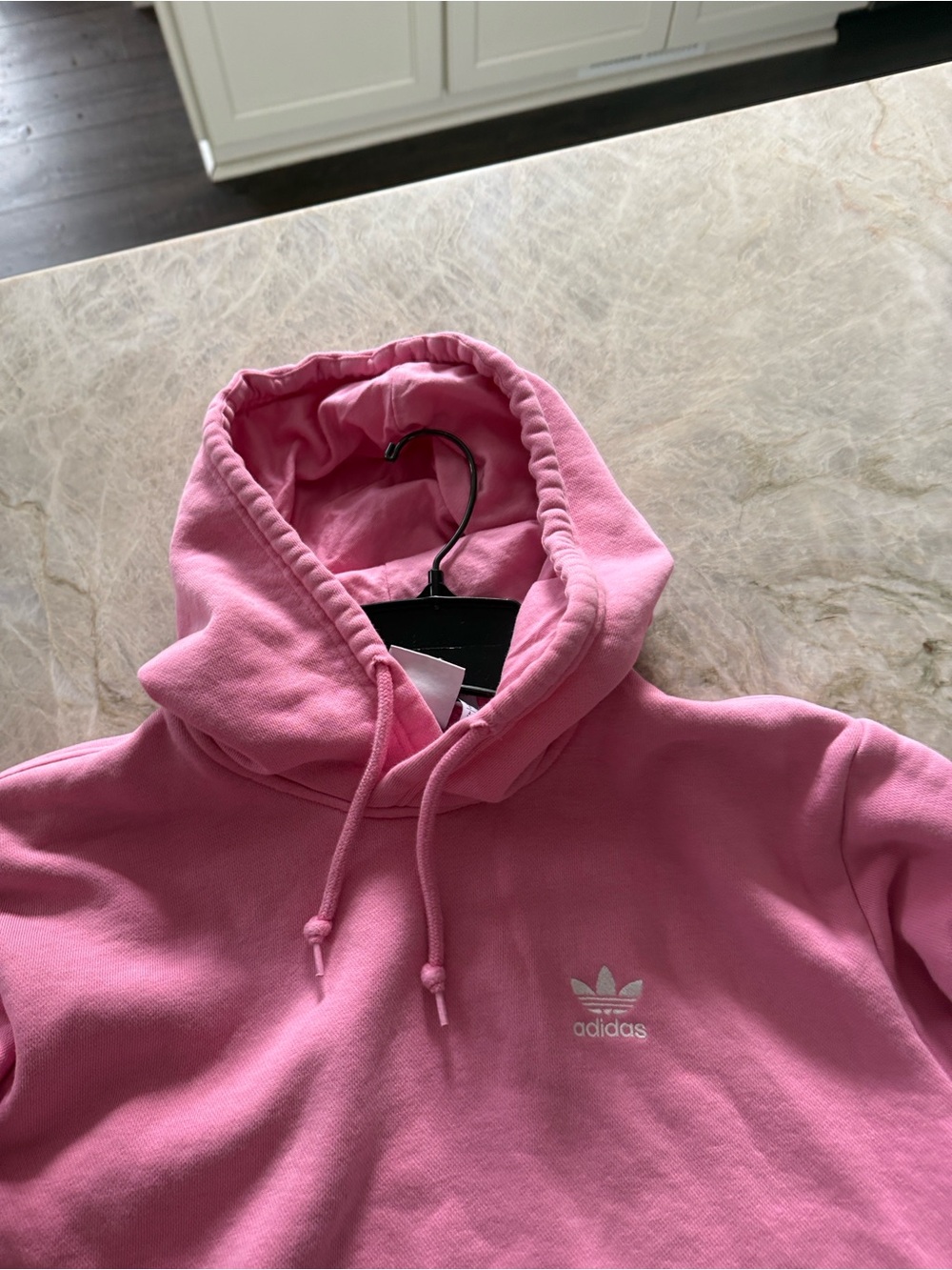 Adidas Adicolor Essentials Originals Embroidered Trefoil Hoodie Bliss Pink S - Picture 8 of 8